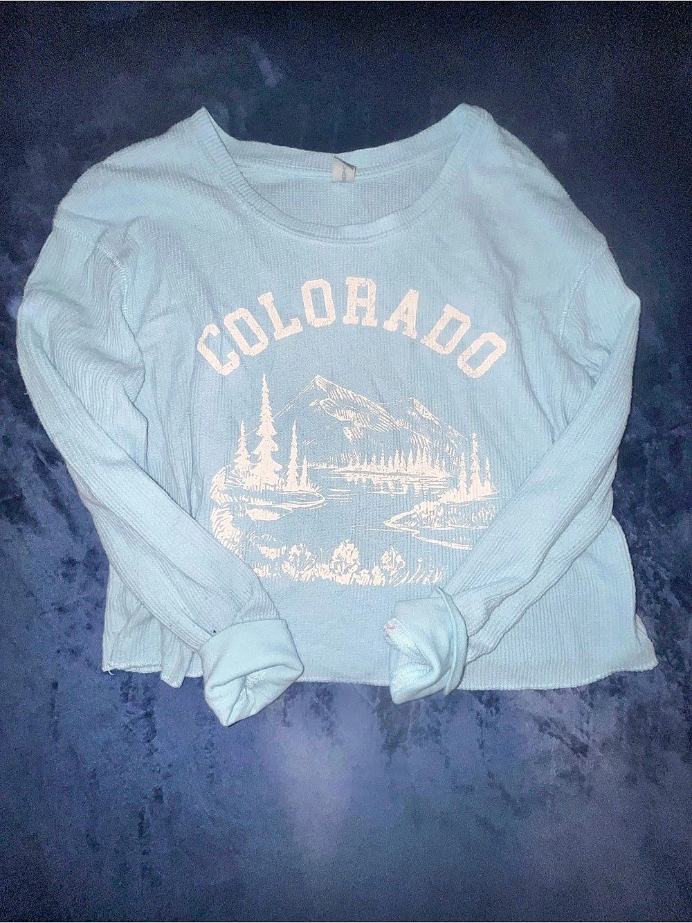 Colorado Graphic Long Sleeve Top in Blue